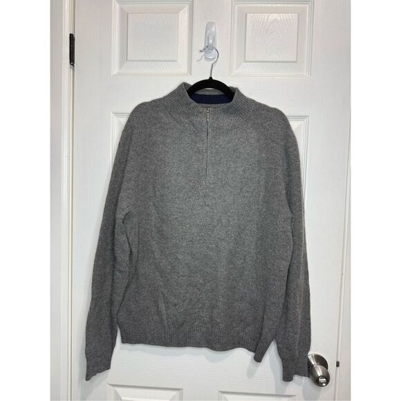 Brooks Brother’s pure cashmere half zip sweater Medium - Picture 1 of 4